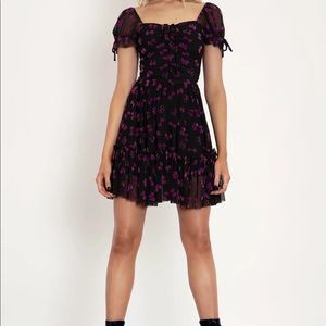 BlackMilk Clothing Black/Pink Bow Dress size M Bows Before Bros Tea Party Dress